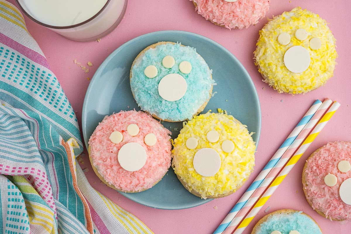 no bake bunny print cookies