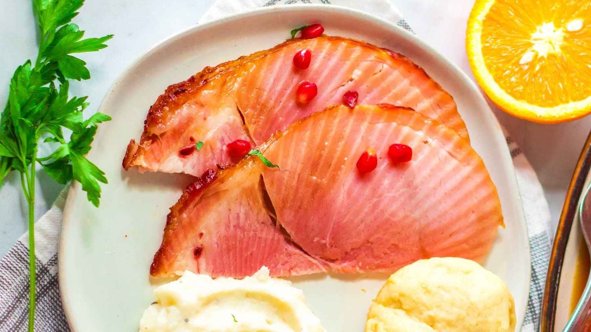 Orange Glazed Ham.