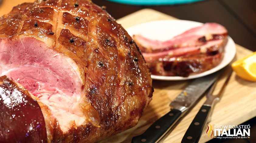 Orange Honey Glazed Ham.