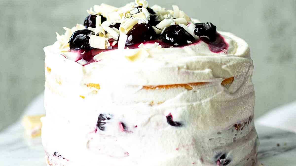 White Forest Cake Recipe.