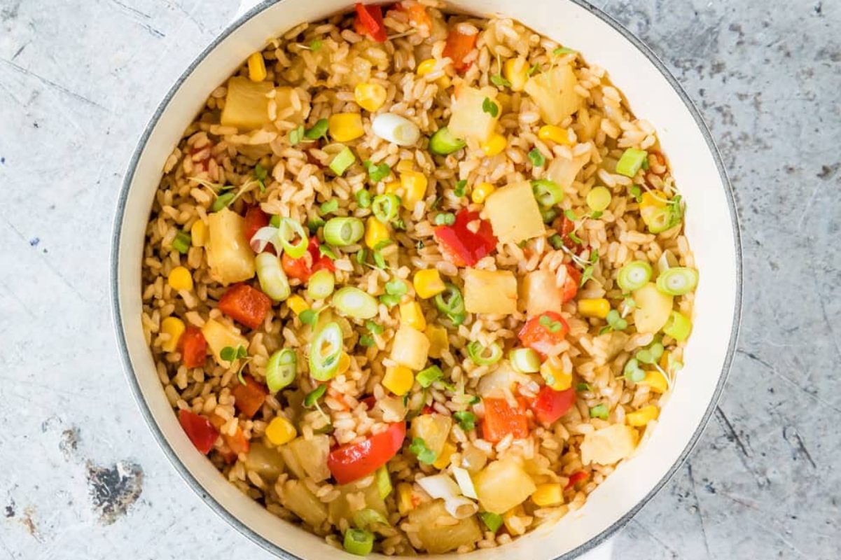 15 Minute Pineapple Fried Rice Vegan Gluten free