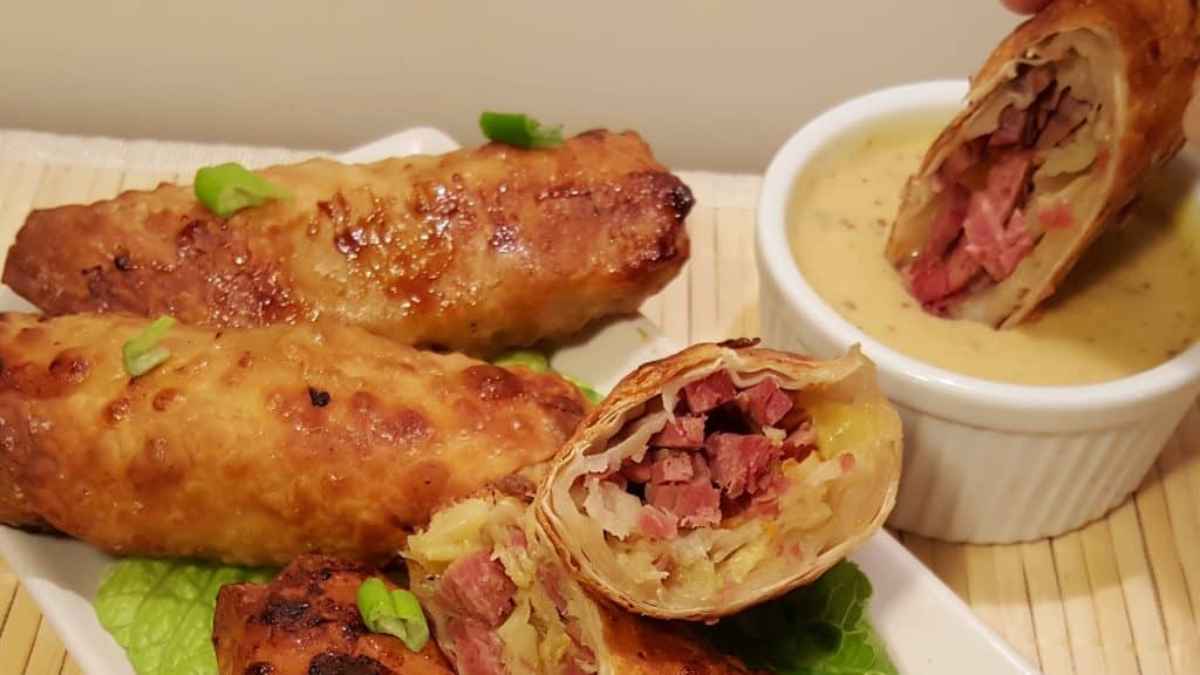 Air Fryer Pub Style Corned Beef Egg Rolls