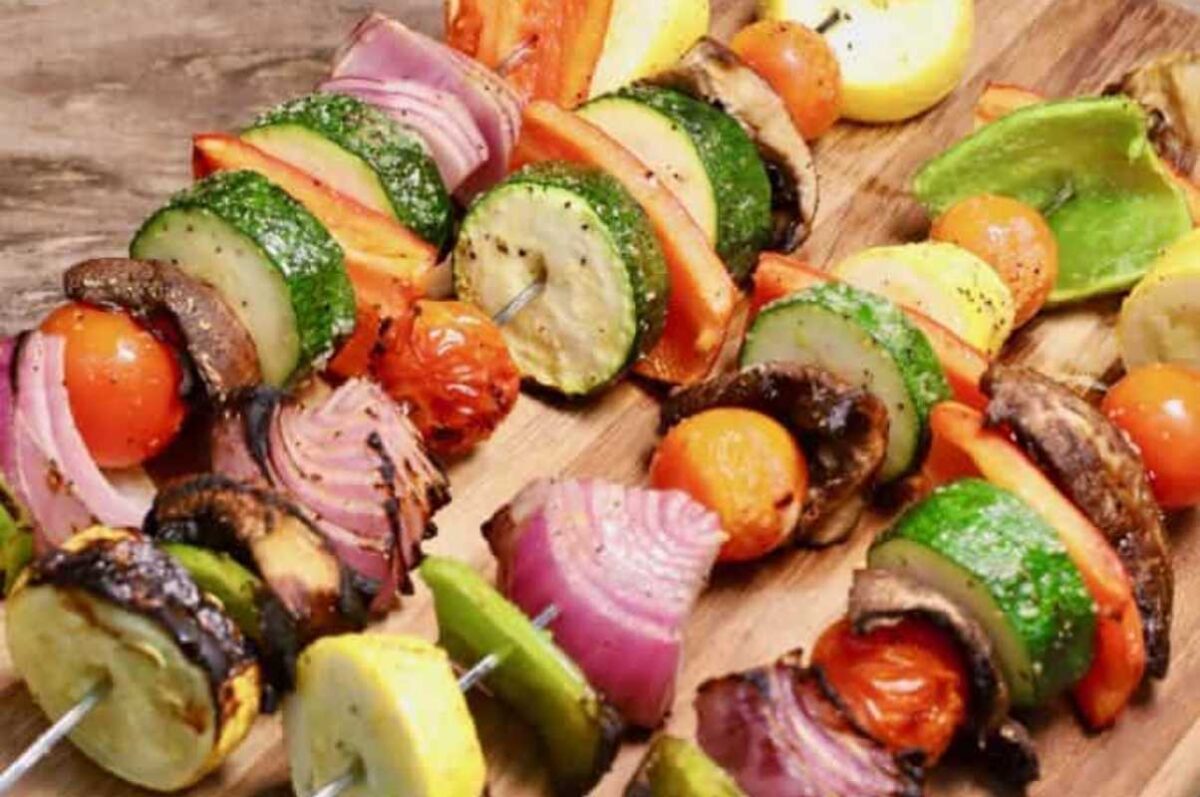 Amazing Grilled Vegetable Kabobs. 