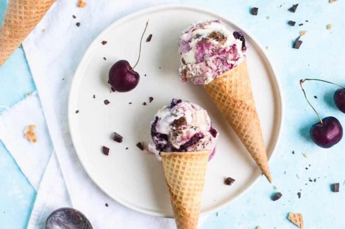 Black Forest Brownie Ice Cream. 