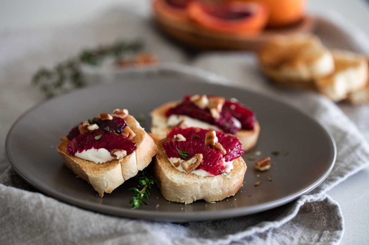 Blood Orange Crostini.