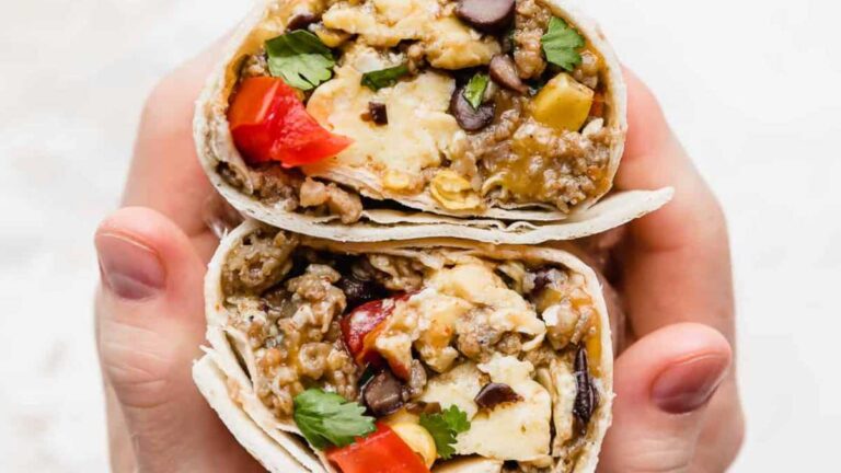 Breakfast Burrito With Black Beans.