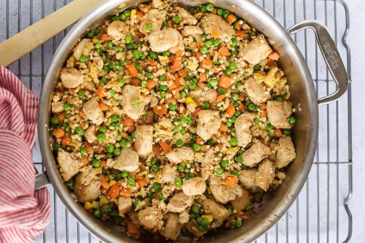 Cauliflower Chicken Fried Rice Low Carb Gluten Free