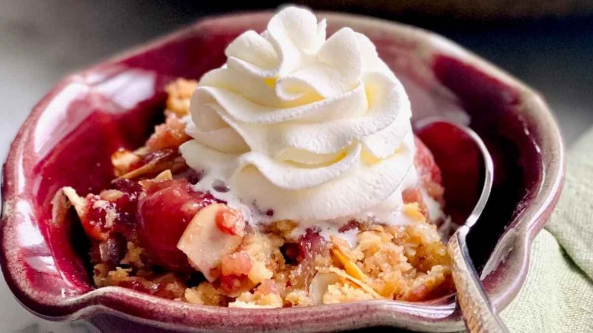 Cherry Almond Cobbler. 