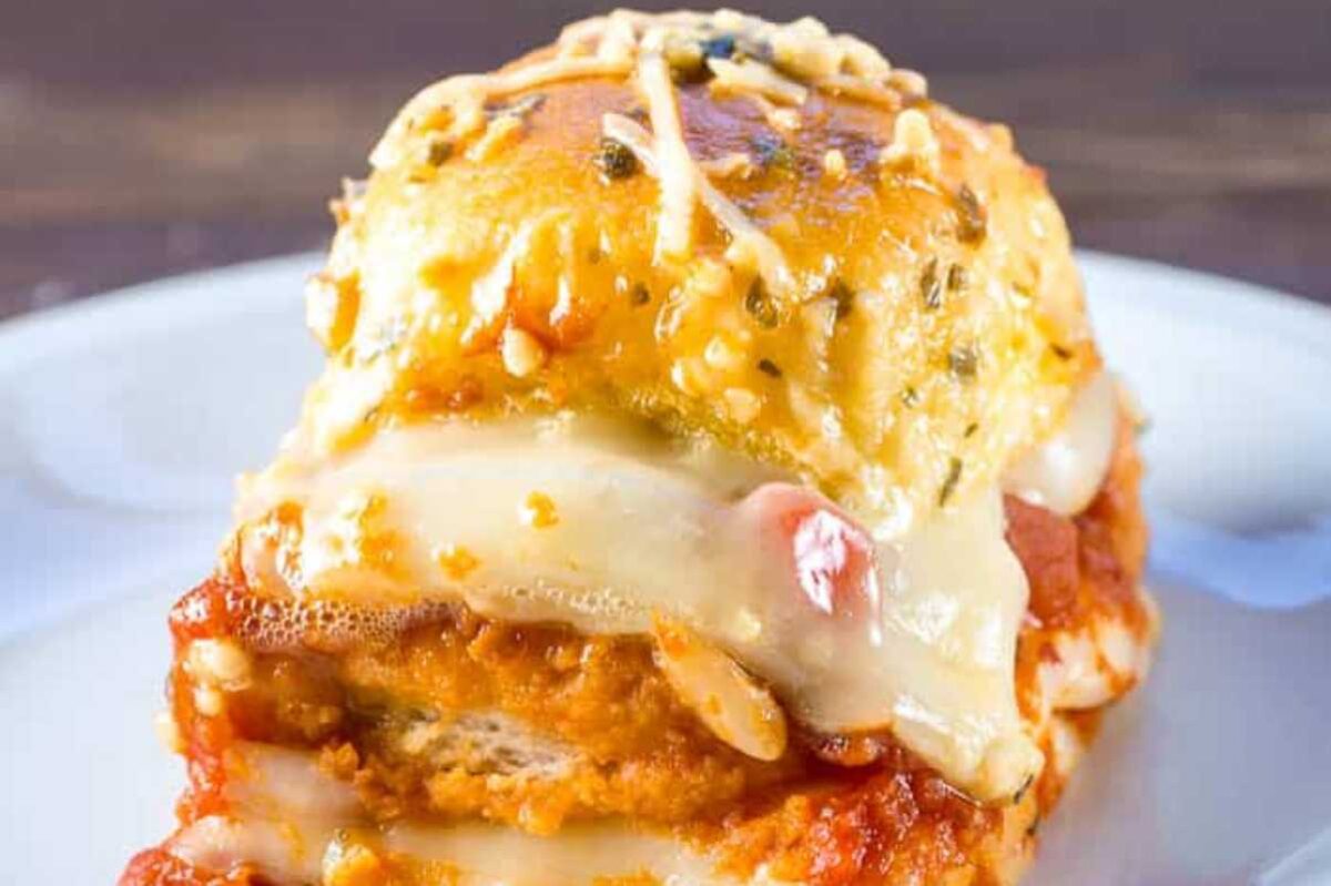 Chicken Parmesan Sliders.