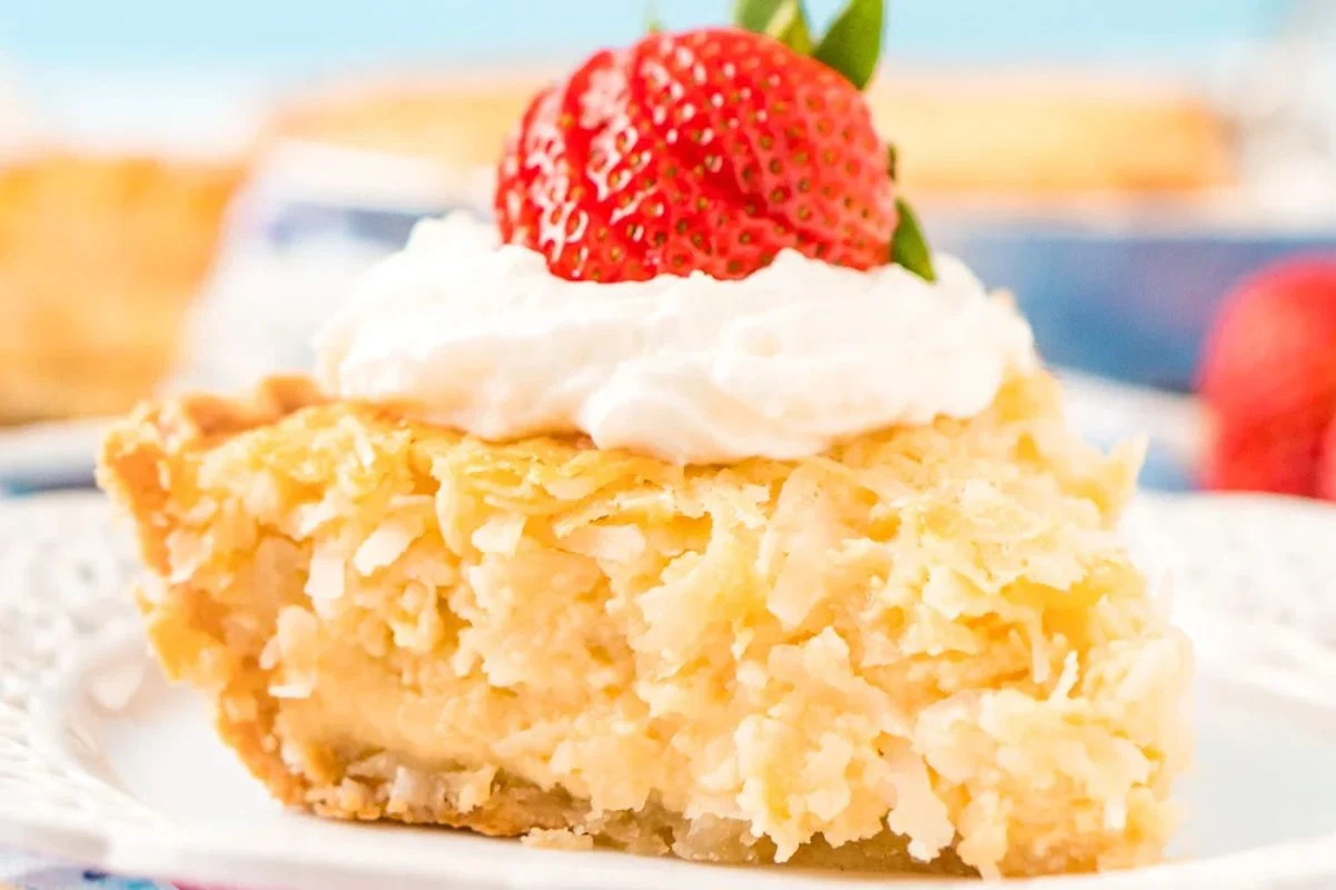 Coconut Custard Pie Recipe. 