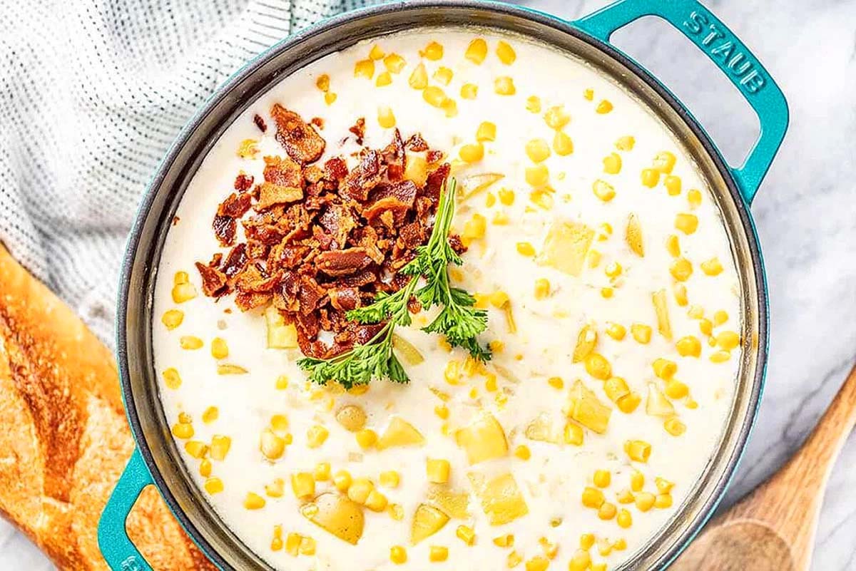 Comfort Corn Chowder. 