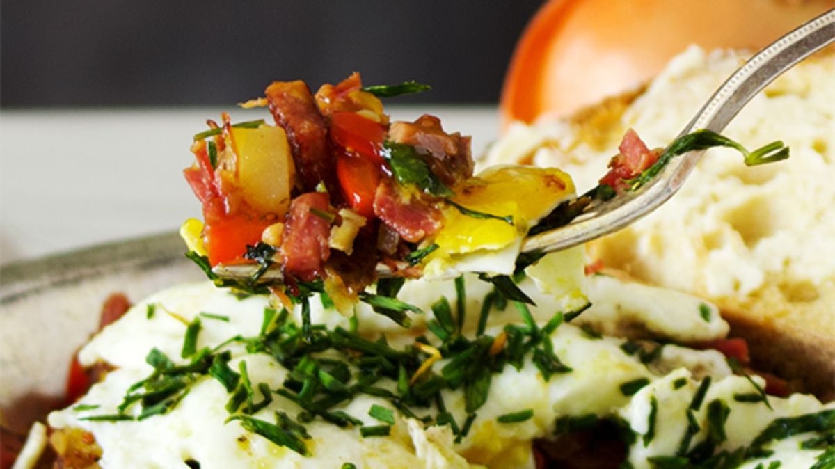 Corned Beef Hash And Eggs.