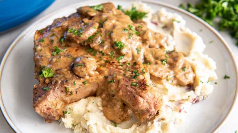 Cream of Mushroom Pork Chops.