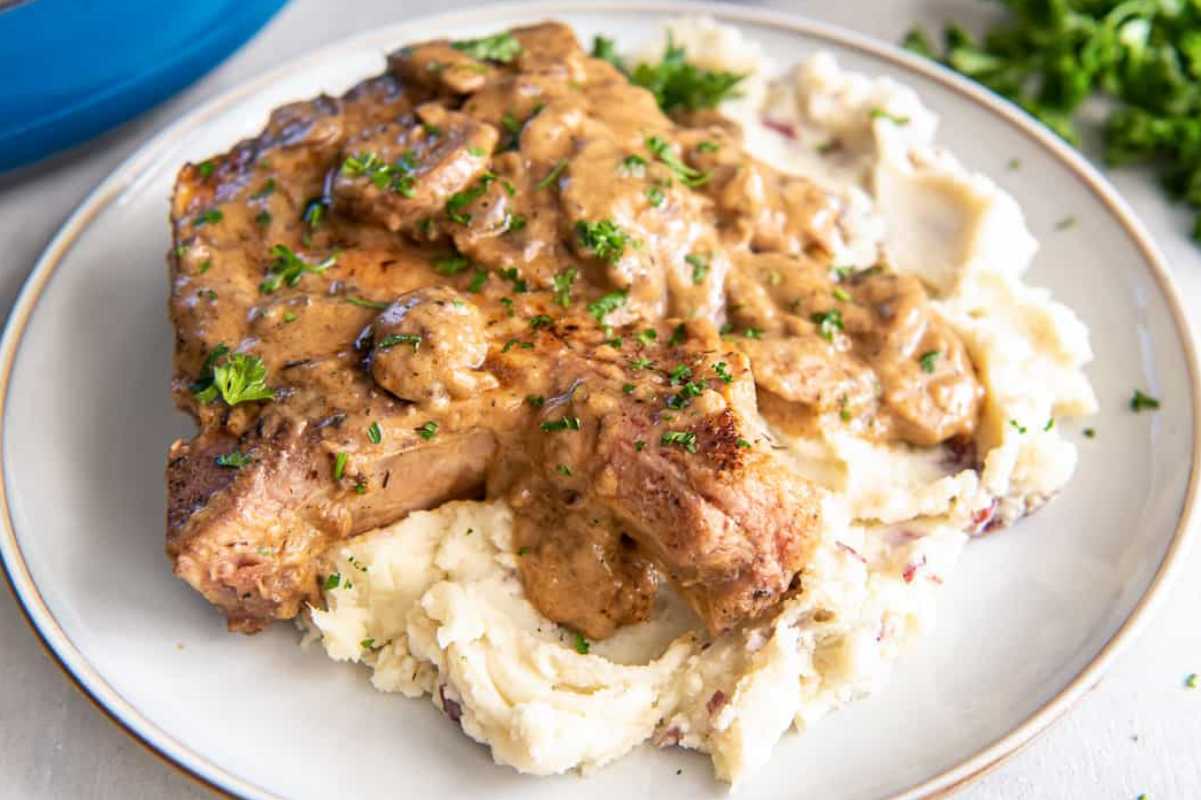 Cream of Mushroom Pork Chops. 