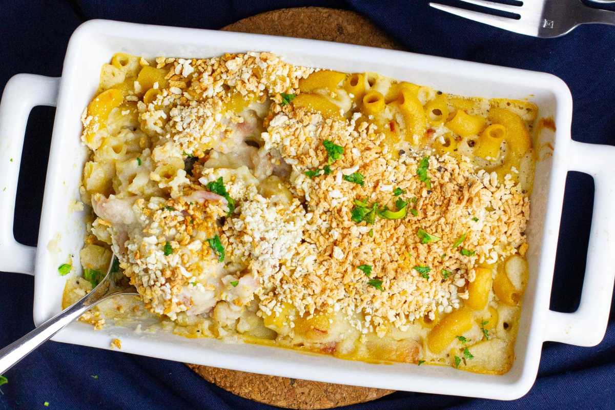 Creamy Bacon Pasta Bake (Gluten And Dairy Free).