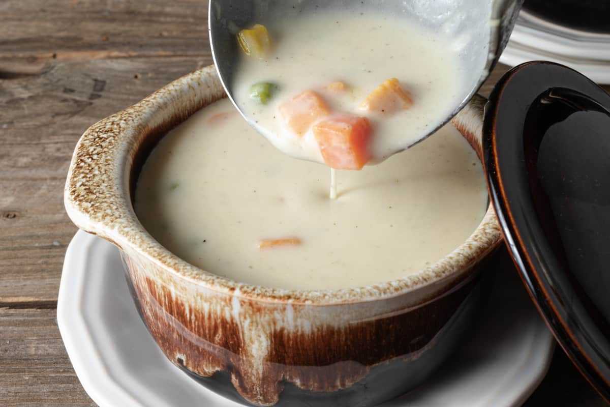 Creamy Vegetable Soup (Like The Dixie Stampede). 