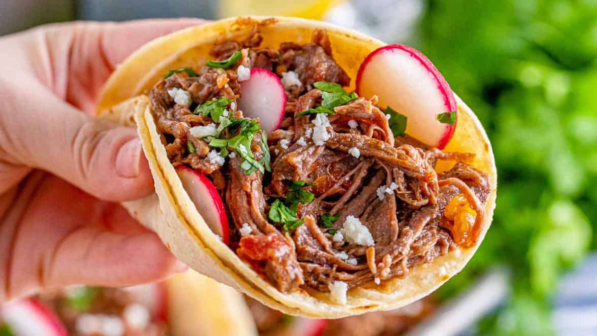 Crockpot Beef Tacos. 