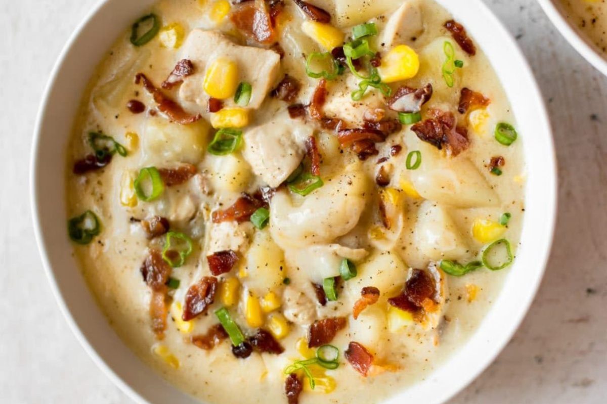 Easy Chicken and Corn Chowder.