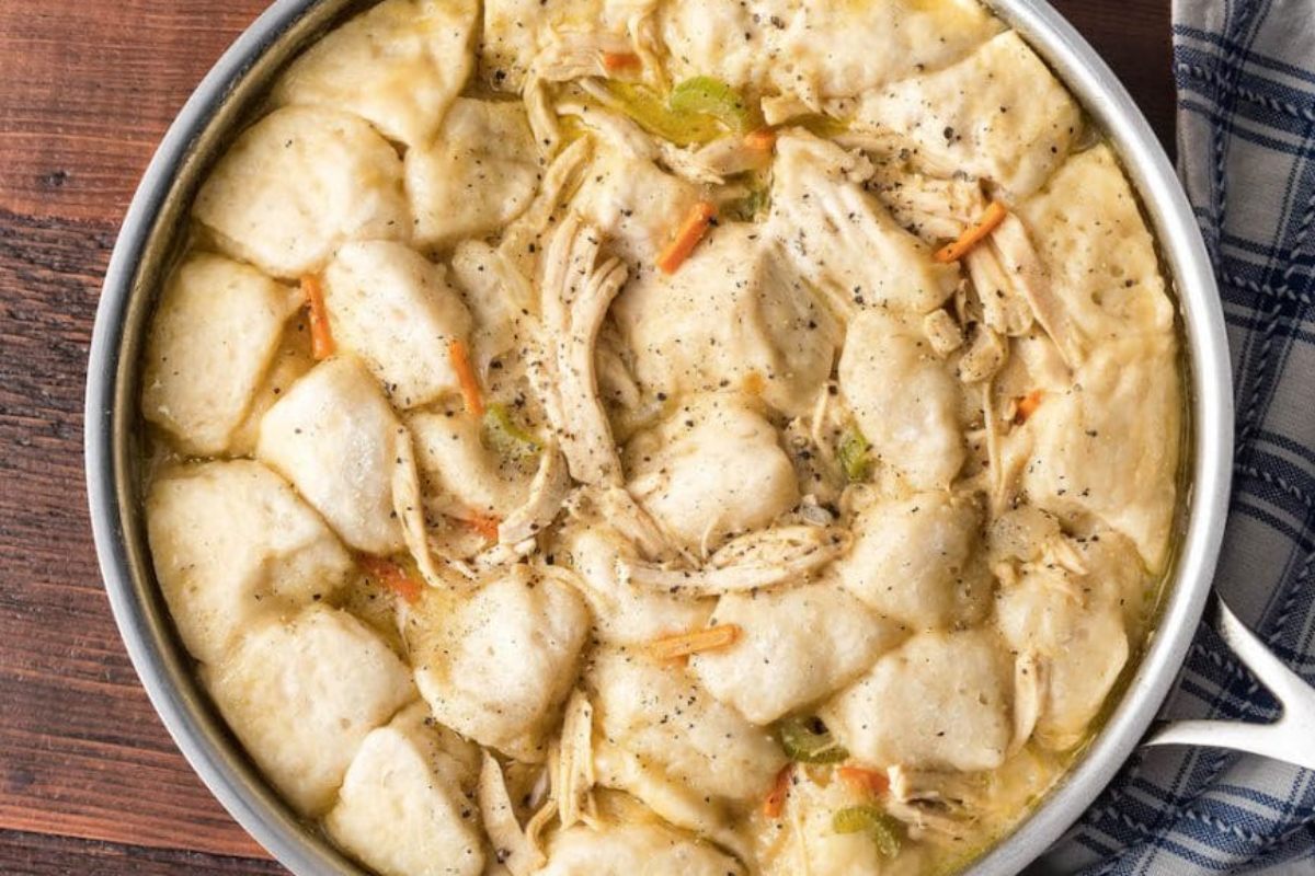Easy Chicken And Dumplings With Biscuits