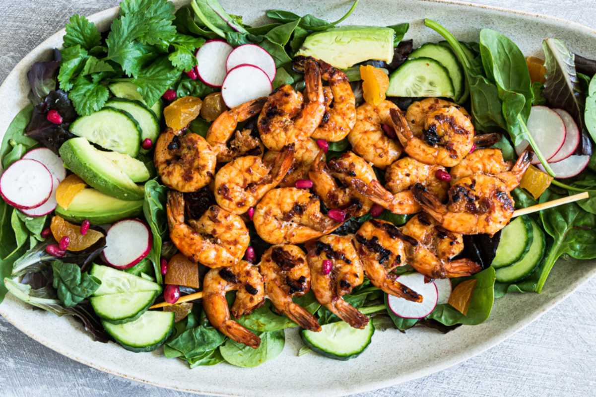 Easy Grilled Shrimp Salad.