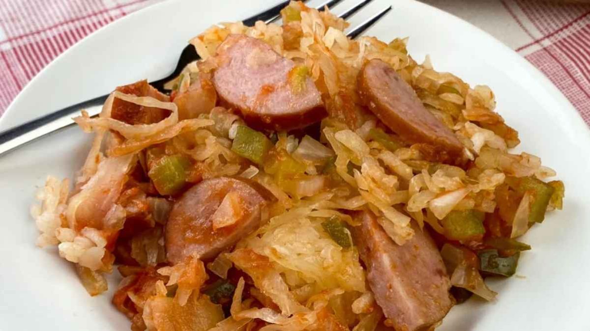 Easy Sauerkraut Casserole. 