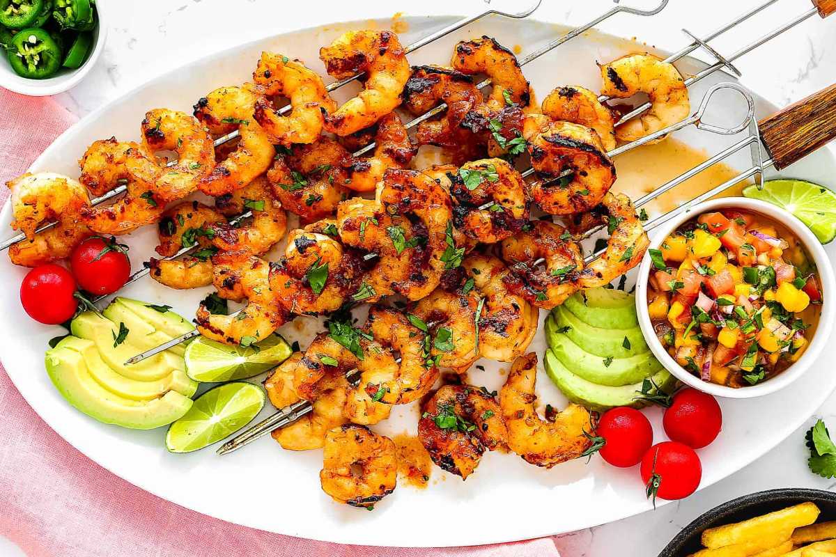 Easy Spicy Grilled Shrimp. 