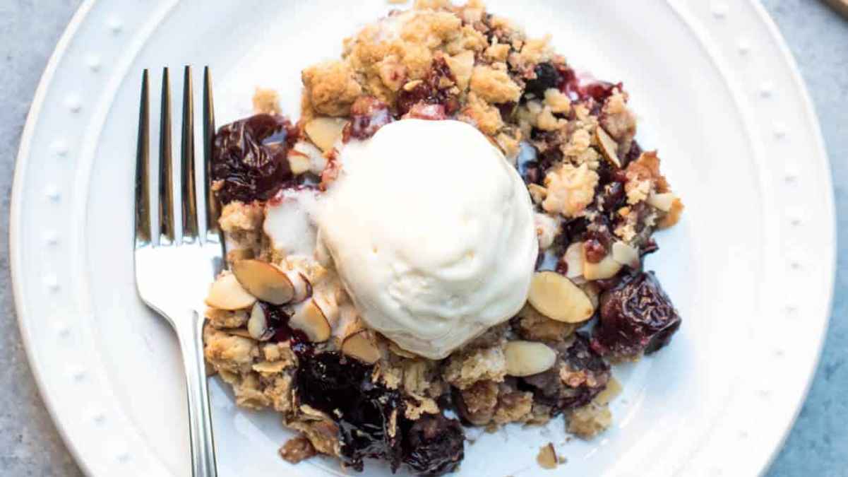 Fast and Easy Cherry Crisp. 