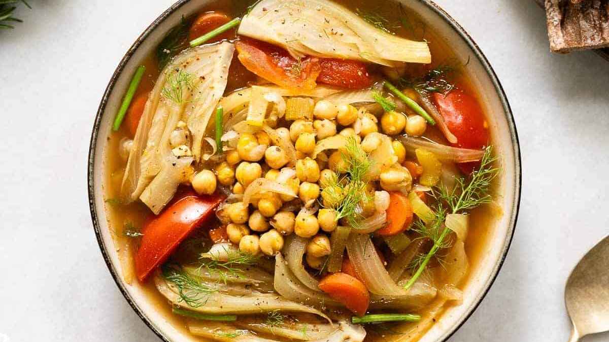 Fennel Soup with Chickpeas.