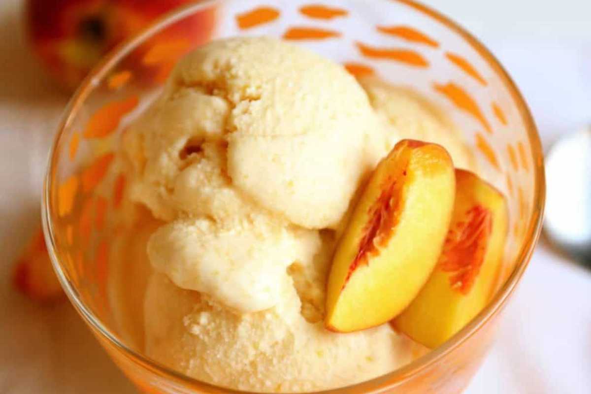 Five Minute Peach Ice Cream.