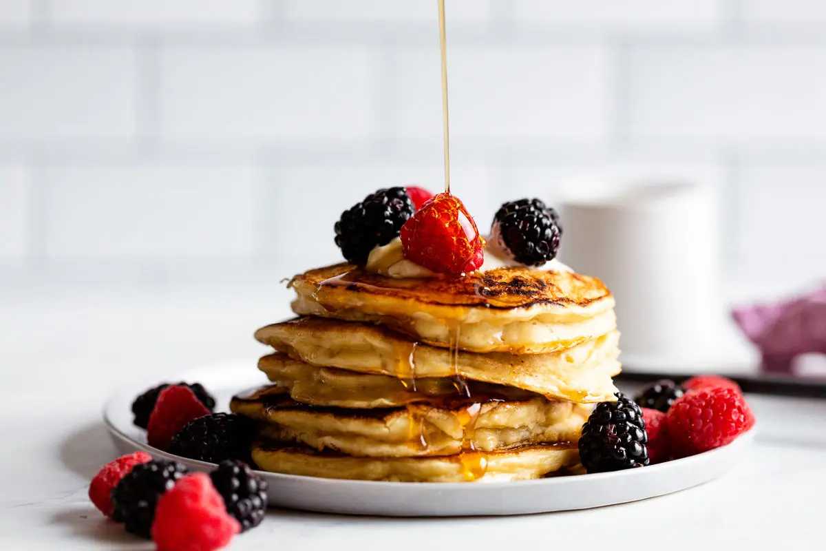 Fluffy Yogurt Pancakes. 