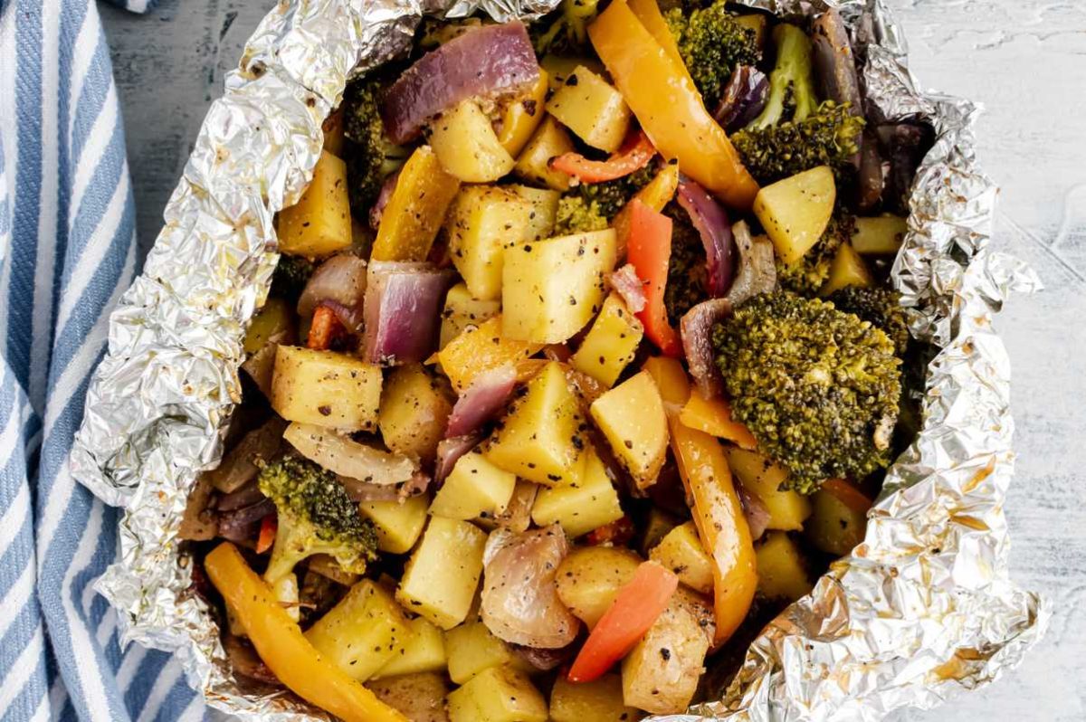Foil Grilled Vegetables.