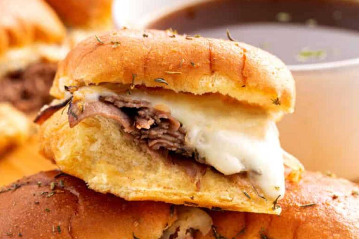 French Dip Sliders. 
