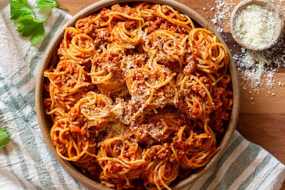 Ground Pork Spaghetti Sauce. 
