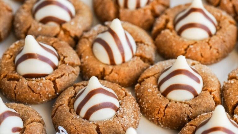 Gingerbread Kiss Cookies.
