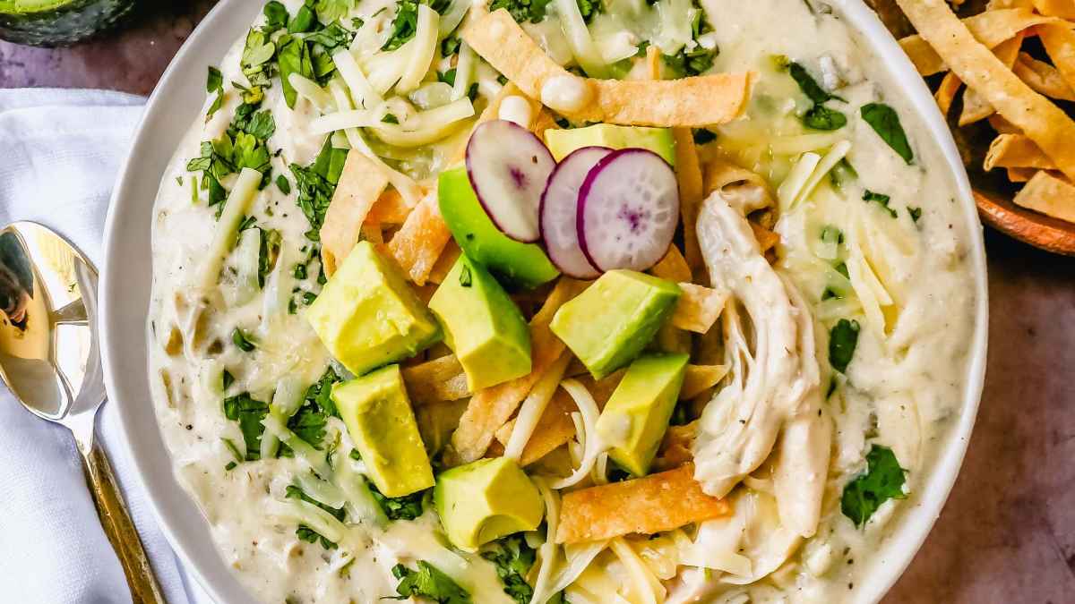 Green Chile Chicken Enchilada Soup. 
