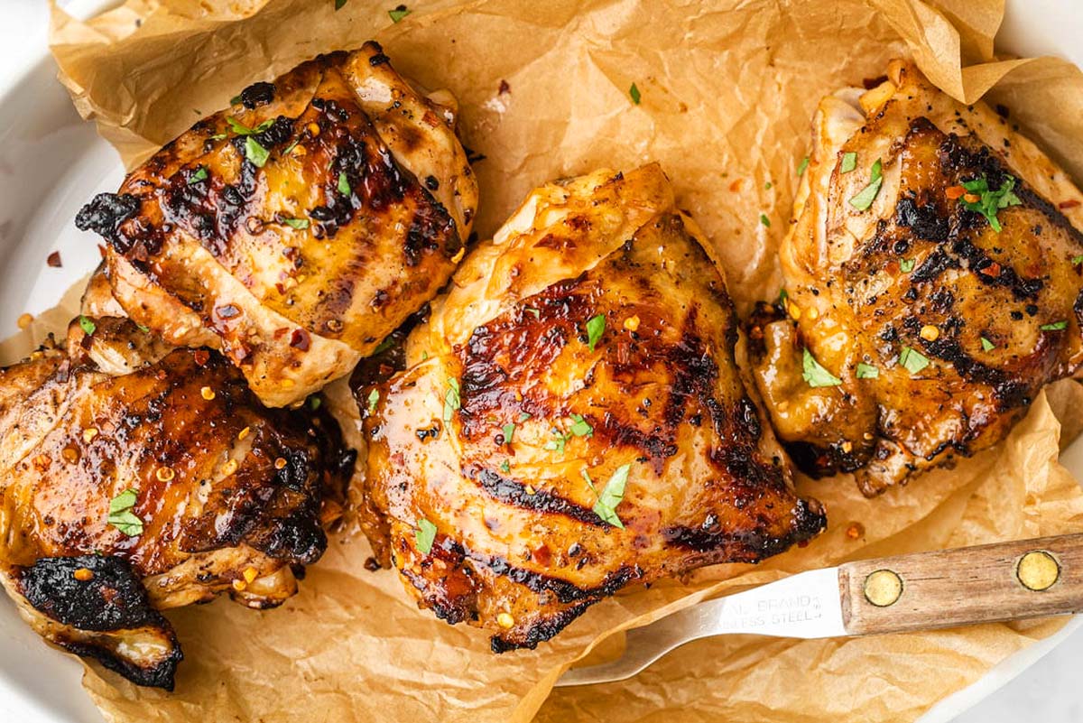 Grilled Chicken Thighs.