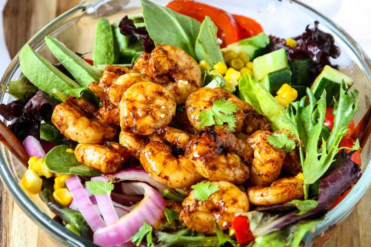 Grilled Shrimp Salad (Chili Lime).