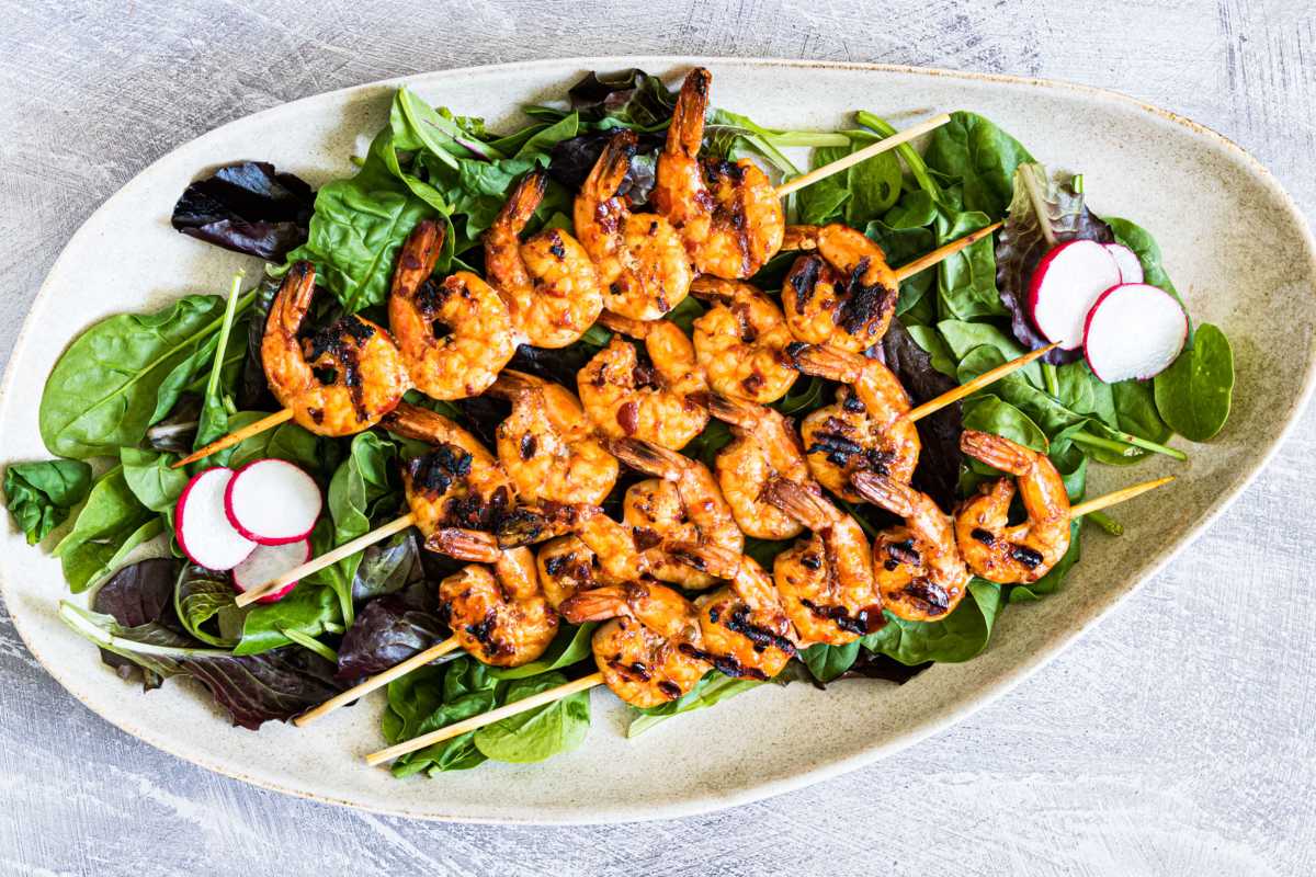 Grilled Shrimp Skewers (Quick And Easy). 