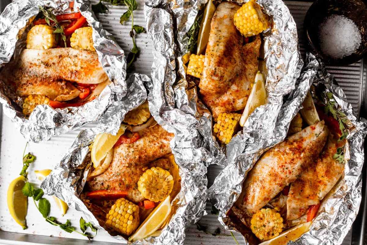 Grilled Tilapia with Cajun Butter.