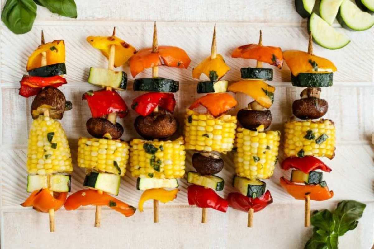 Grilled Vegetable Kabobs.