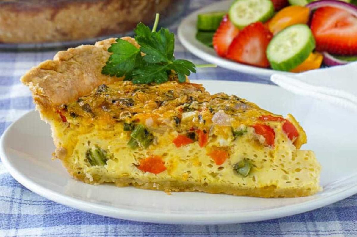 Grilled Vegetable Quiche. 