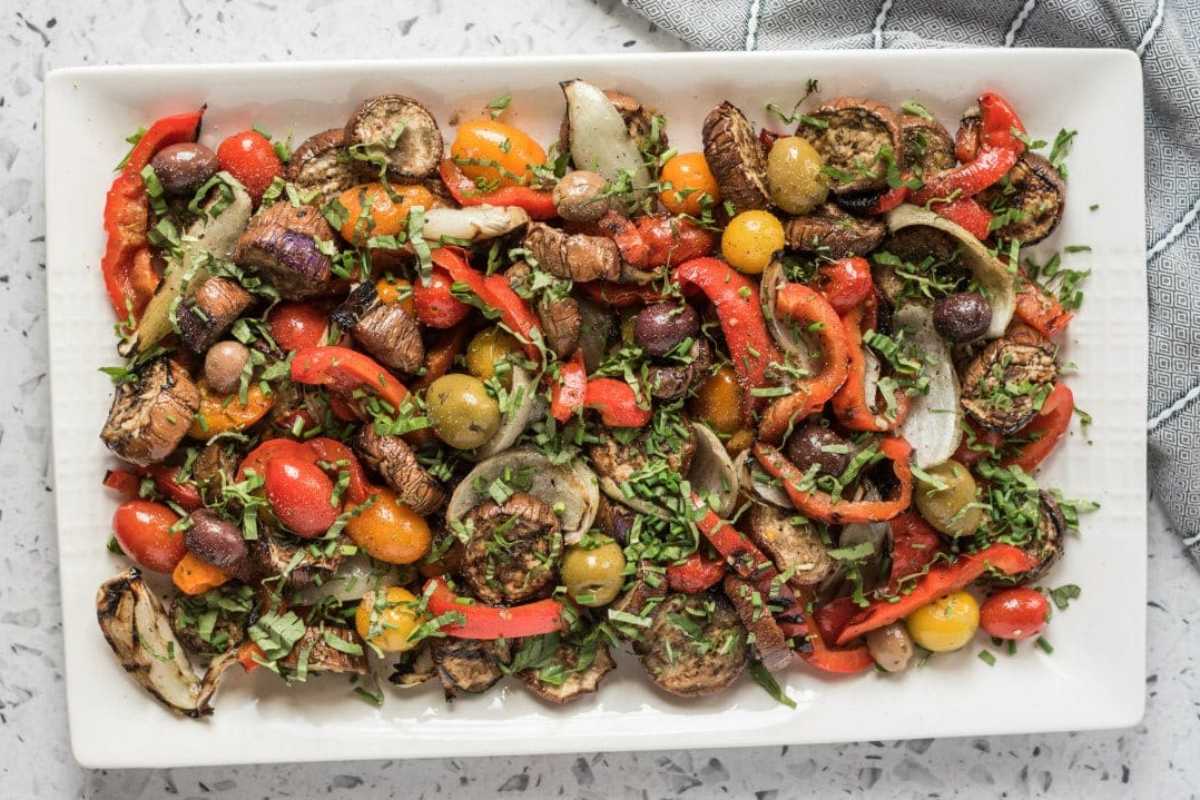 Grilled Vegetable Salad. 