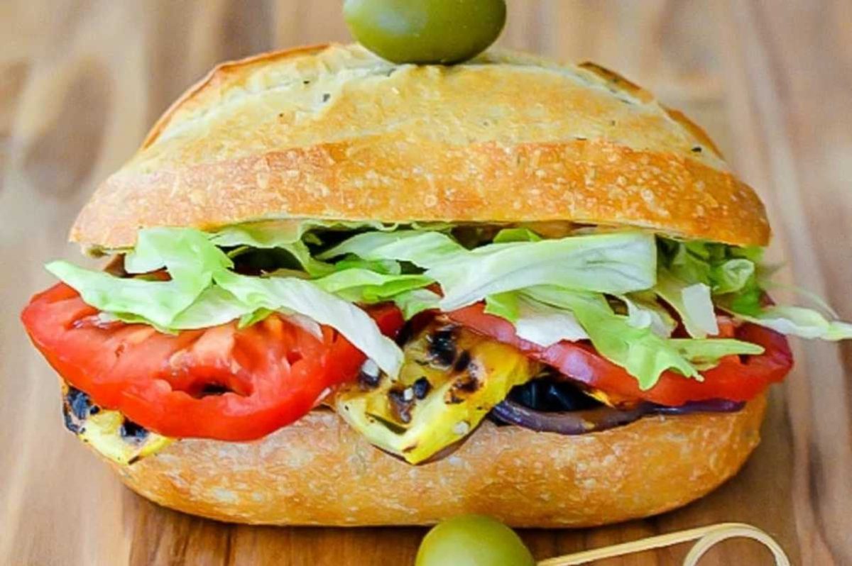 Grilled Vegetable Sandwich. 