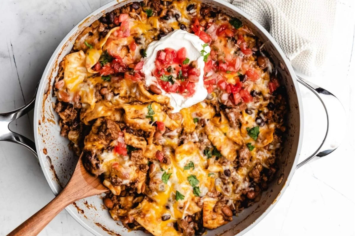 Ground Beef Burrito Skillet. 