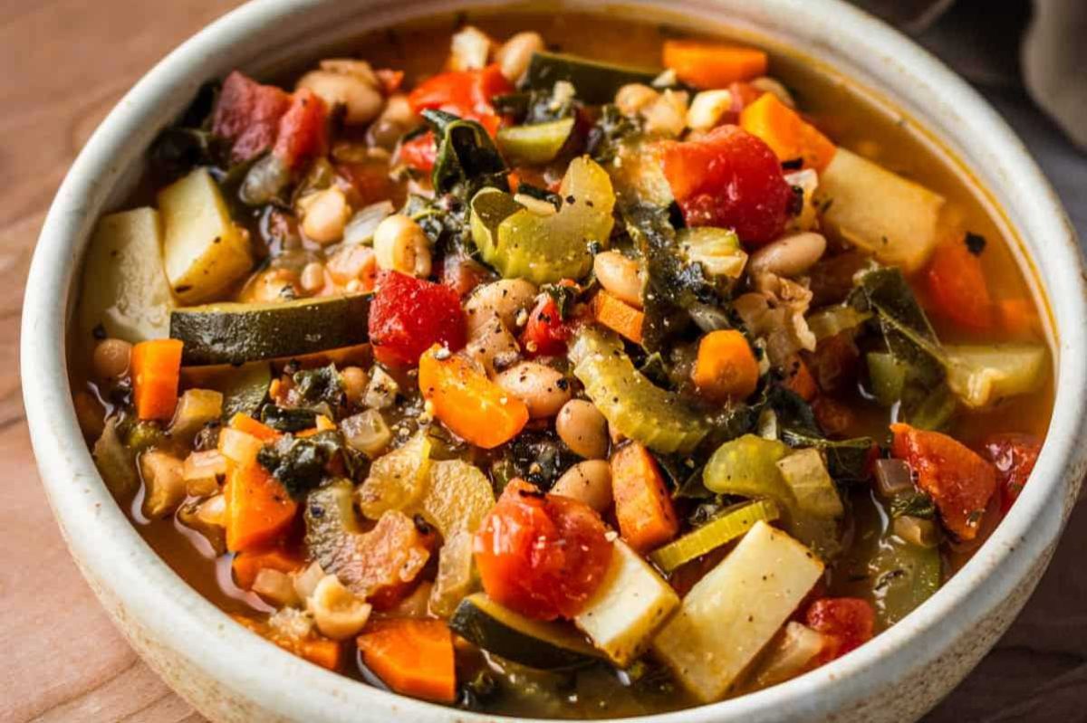 Homemade Ten Vegetable Soup. 