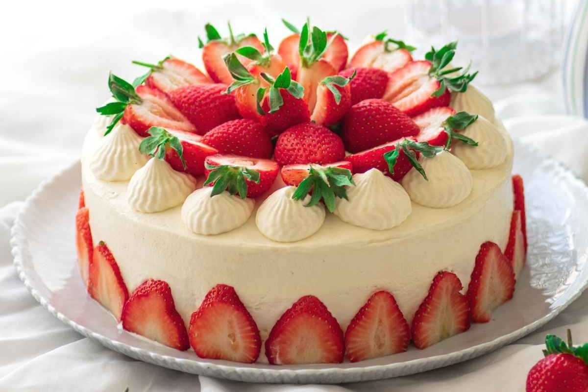 Japanese Strawberry Shortcake (Christmas Cake). 