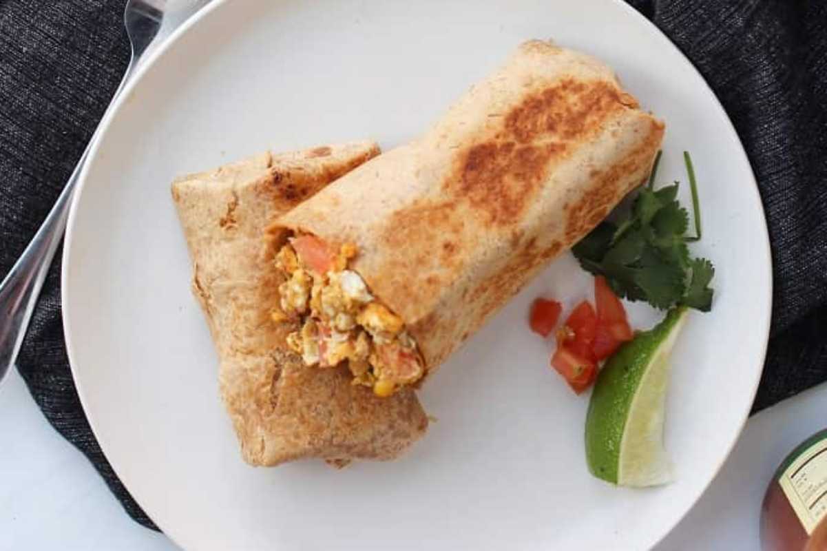 Keto Mexican Breakfast Burrito. 