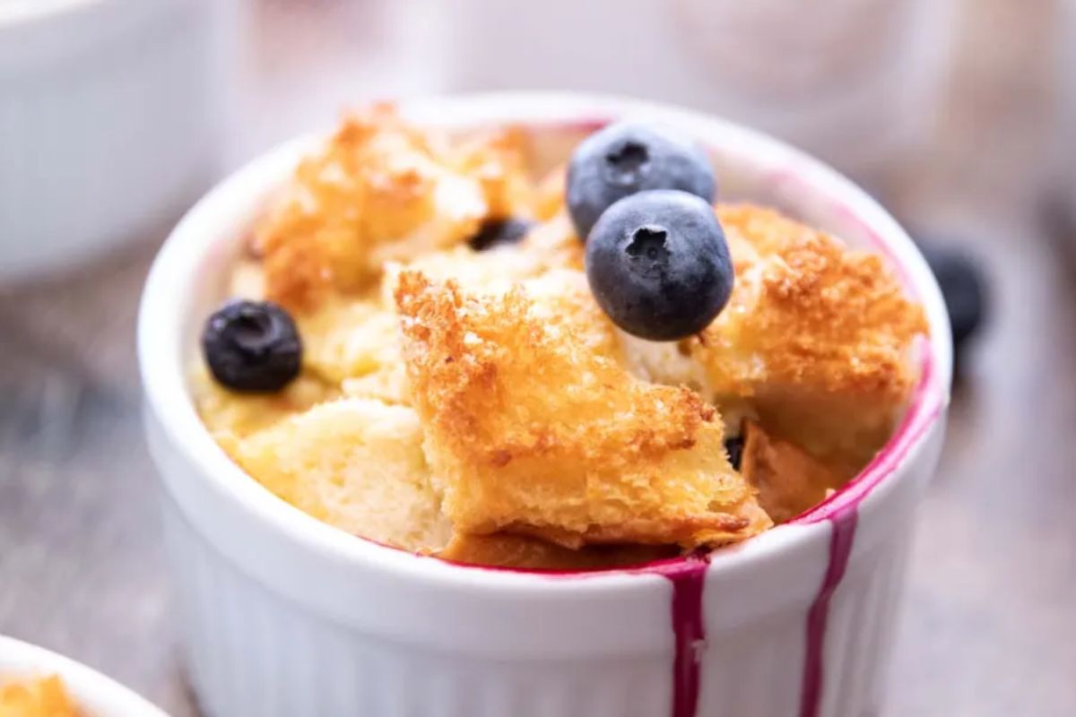 Lemon Blueberry Bread Pudding
