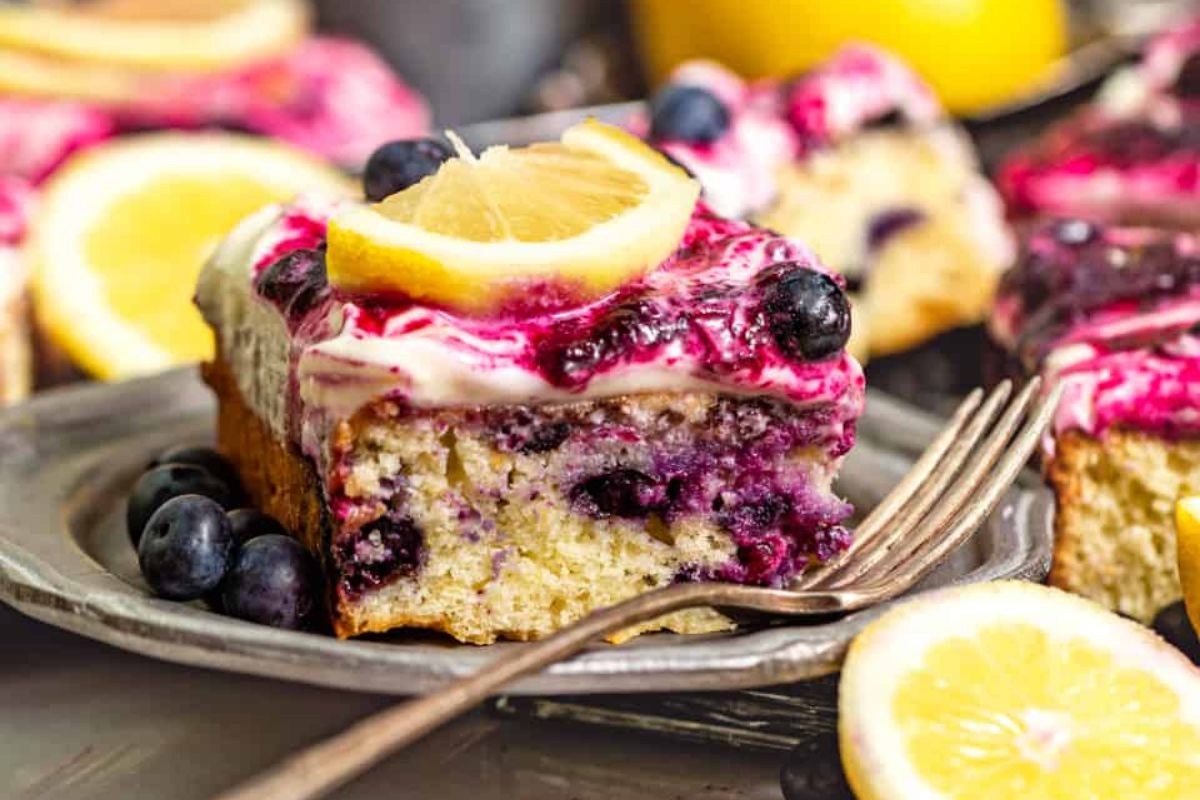 Lemon Blueberry Sheet Cake