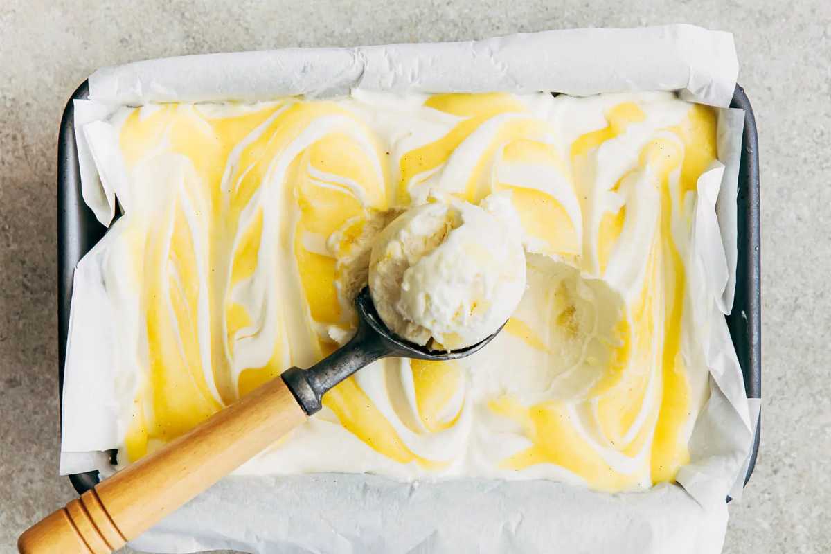 Lemon Curd Ice Cream. 